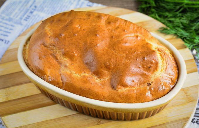 Заливной пирог с картошкой и грибами Заливной пирог с картошкой и грибами