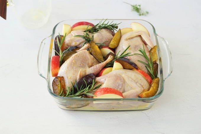 Перепела в духовке