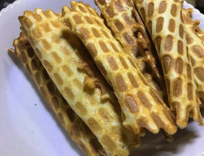 Вафли в советской вафельнице Вафли в советской вафельнице