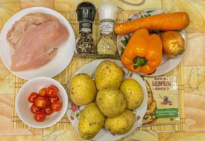 Куриная грудка с картошкой в духовке Куриная грудка с картошкой в духовке