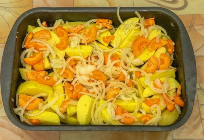 Куриная грудка с картошкой в духовке Куриная грудка с картошкой в духовке