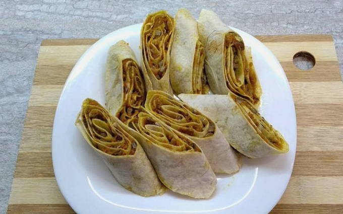Лаваш с грибами