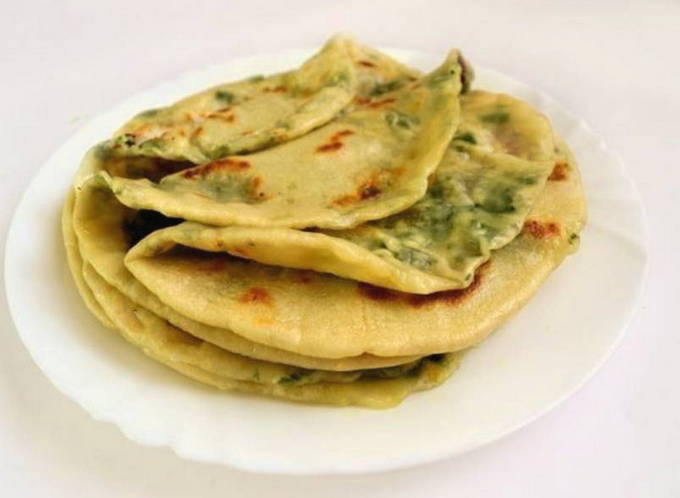 Хычины с сыром и зеленью Хычины с сыром и зеленью