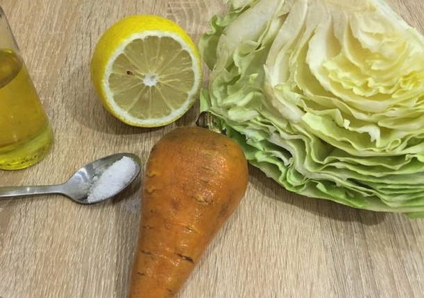 Витаминный салат из капусты и моркови, как в столовой Витаминный салат из капусты и моркови, как в столовой