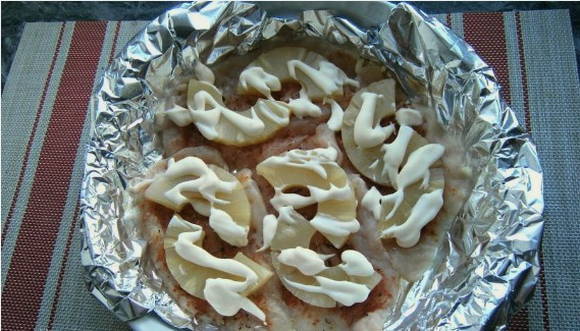 Куриная грудка с ананасами и сыром в духовке Куриная грудка с ананасами и сыром в духовке