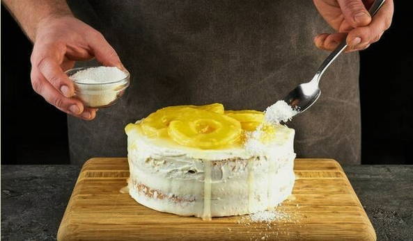 Торт с ананасами Торт с ананасами