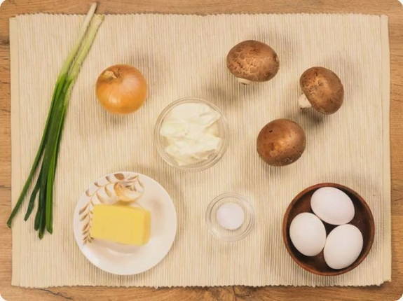 Фаршированные яйца грибами