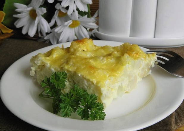 Цветная капуста с яйцом в духовке