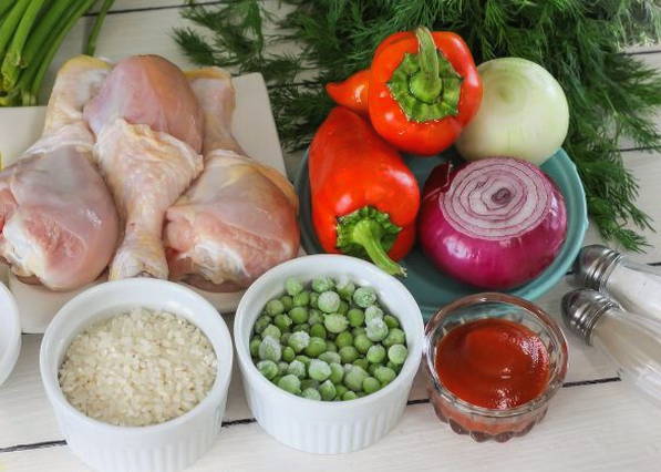Паэлья с курицей Паэлья с курицей
