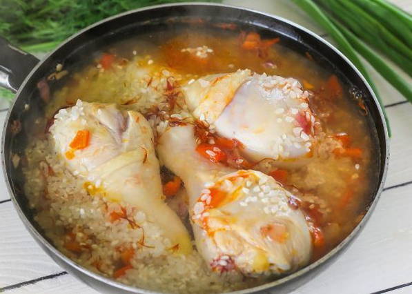 Паэлья с курицей Паэлья с курицей