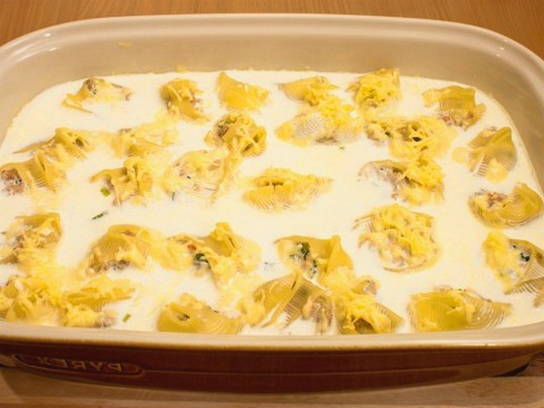 Фаршированные макароны-ракушки Фаршированные макароны-ракушки