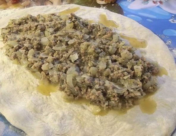 Кулебяка с мясом