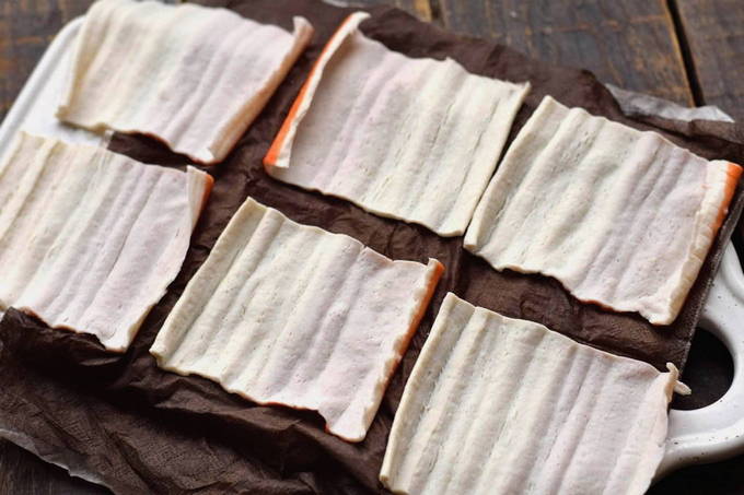 Закуска из крабовых палочек