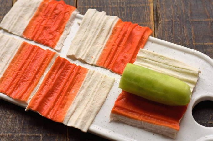 Закуска из крабовых палочек