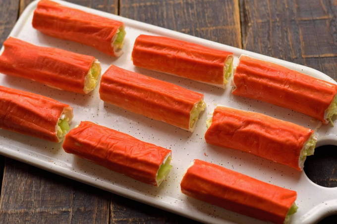 Закуска из крабовых палочек