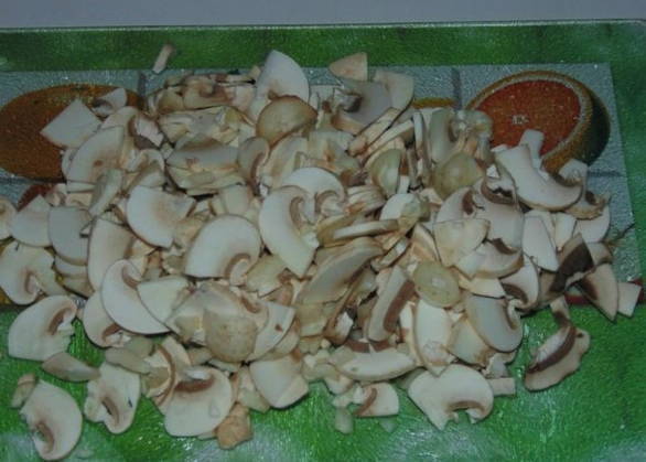 Макароны с шампиньонами