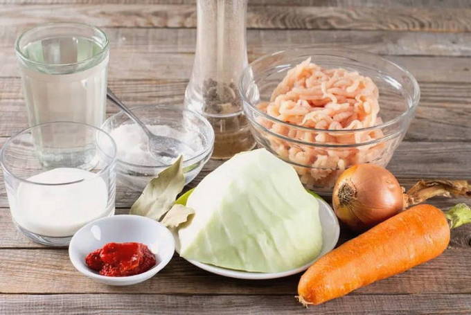 Капуста с фаршем в духовке