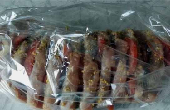 Мясо в духовке «Гармошка»