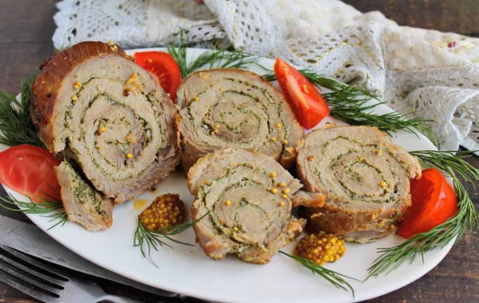 Свиной рулет в духовке