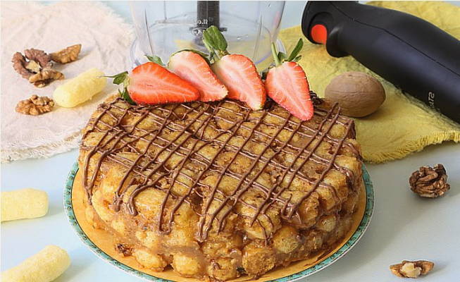 Торт из кукурузных палочек со сгущенкой Торт из кукурузных палочек со сгущенкой