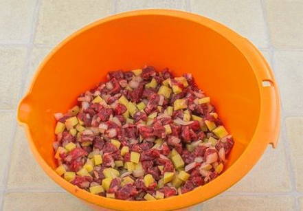 Эчпочмак с мясом и картошкой