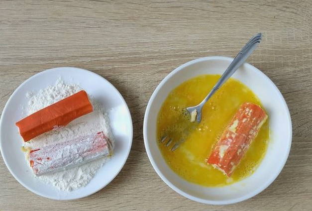 Жареные крабовые палочки Жареные крабовые палочки