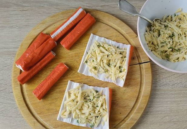 Жареные крабовые палочки Жареные крабовые палочки