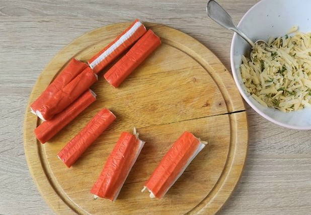 Жареные крабовые палочки Жареные крабовые палочки