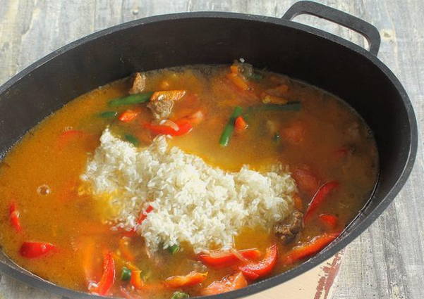 Рис с овощами с мясом Рис с овощами с мясом