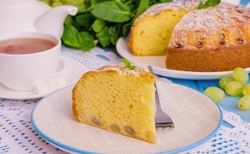 Пирог с виноградом