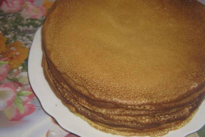 Блинный торт со сгущенкой