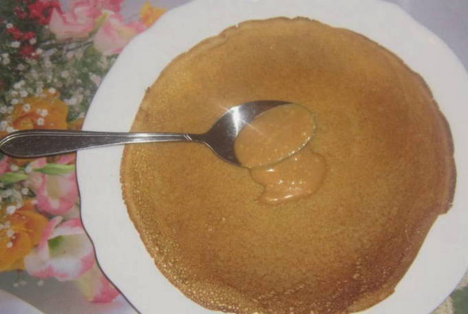 Блинный торт со сгущенкой