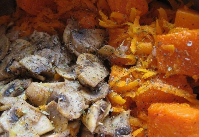 Тушеная тыква с овощами Тушеная тыква с овощами