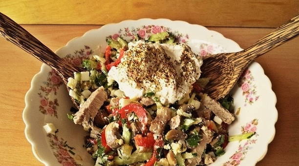 Салат с мясом и грибами Салат с мясом и грибами