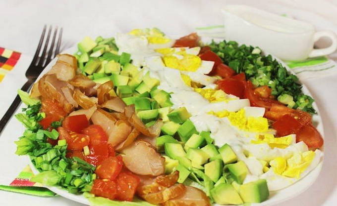 Салат с карпаччо из курицы Салат с карпаччо из курицы
