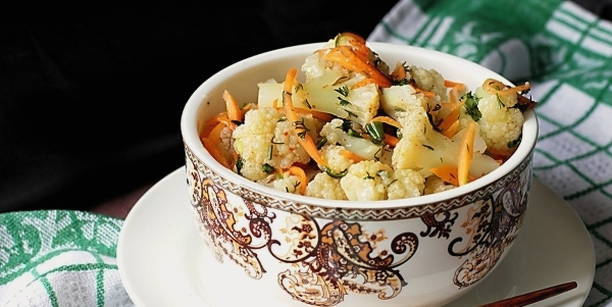 Маринованная цветная капуста по-корейски