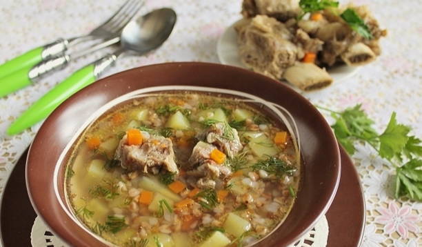 Суп гречневый с мясом Суп гречневый с мясом