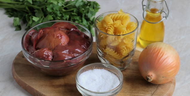 Макароны с печенью Макароны с печенью
