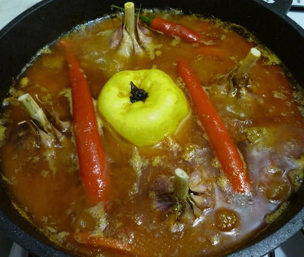 Тушеное мясо с овощами в казане Тушеное мясо с овощами в казане