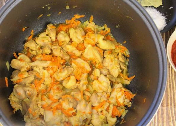 Булгур с курицей в мультиварке Булгур с курицей в мультиварке