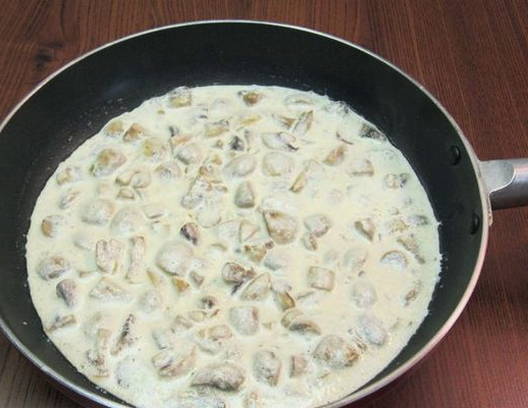 Сливочный соус с грибами для макарон