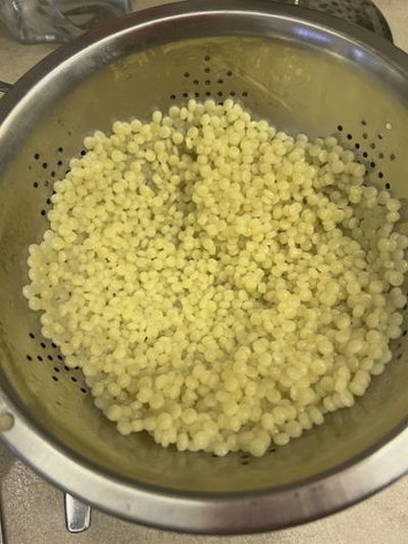 Птитим с курицей в сливочном соусе Птитим с курицей в сливочном соусе