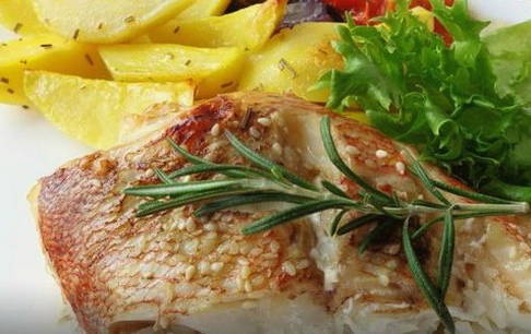 Красный морской окунь в духовке