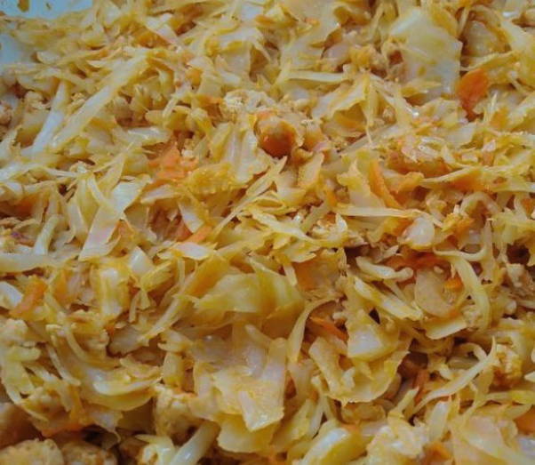 Тушеная капуста с фаршем в кастрюле Тушеная капуста с фаршем в кастрюле