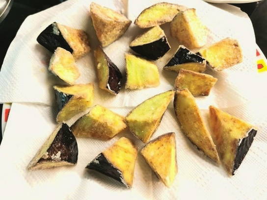 Салат с баклажанами хрустящими с крахмалом