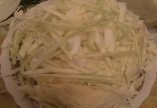 Тушеная капуста с курицей в казане Тушеная капуста с курицей в казане