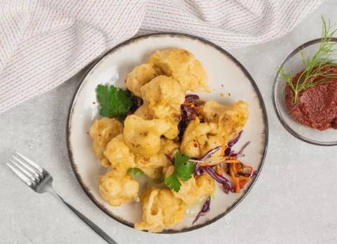 Цветная капуста в постном кляре