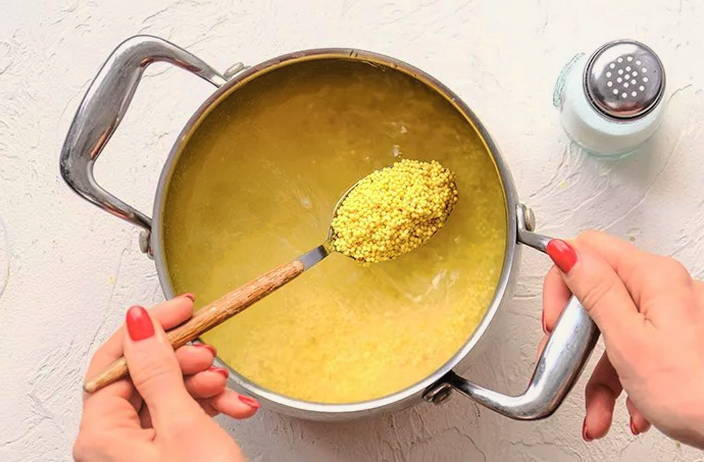 Пшенная каша на молоке и воде