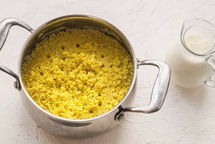 Пшенная каша на молоке и воде