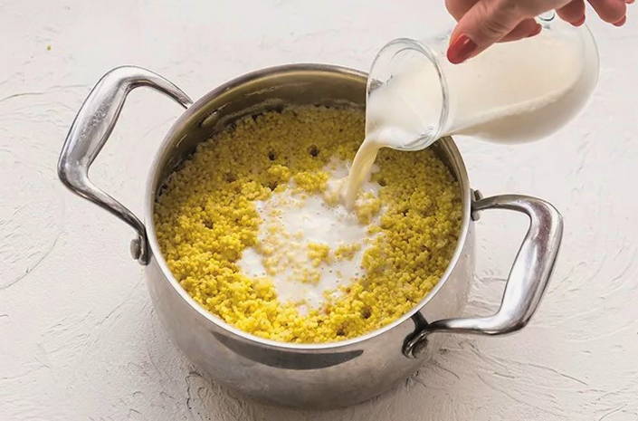 Пшенная каша на молоке и воде